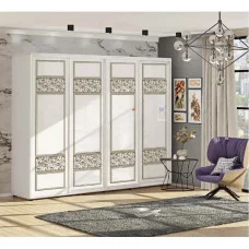 Sliding wardrobe 3.8 m "Valencia" painted high four-door gloss